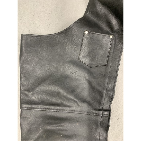 Himalaya Motor Bike Wear Chaps Mens Size Medium Motorcycle Riding Bikers Black - Picture 3 of 16